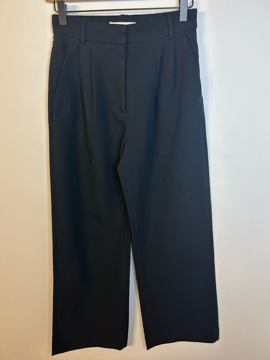 Abercrombie & Fitch Women’s Black A&F Sloane Tailored Wide Leg Pants Sz 25 Short - Picture 7 of 14